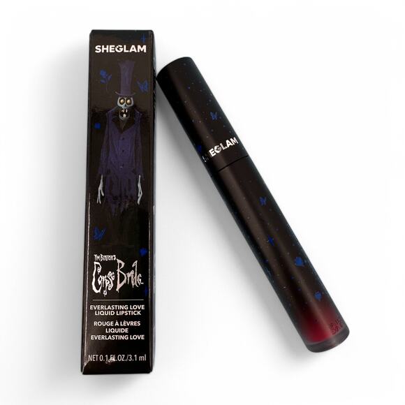 Tim Burton's Corpse Bride Everlasting Love Liquid Lipstick Rosy Cheeks Sheglam - Picture 1 of 6